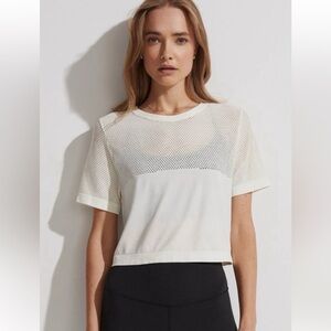 Varley Bexley Cropped Perforated Tee
